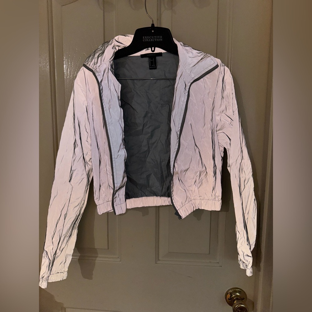 Cropped reflective NEW jacket windbreaker